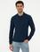 Açık Lacivert Slim Fit Basic Sweatshirt