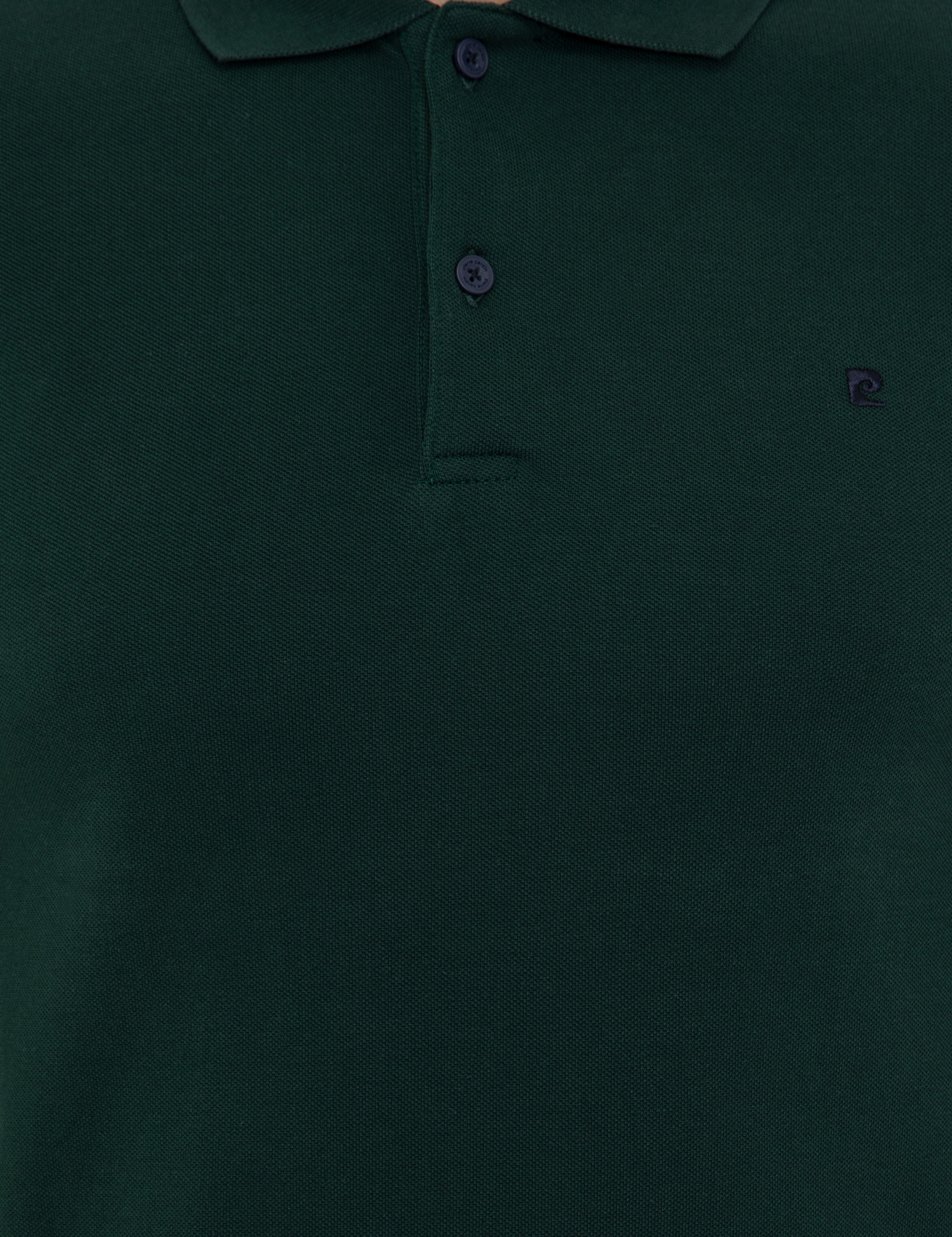 Koyu Yeşil Slim Fit Polo Yaka Sweatshirt - Image 6