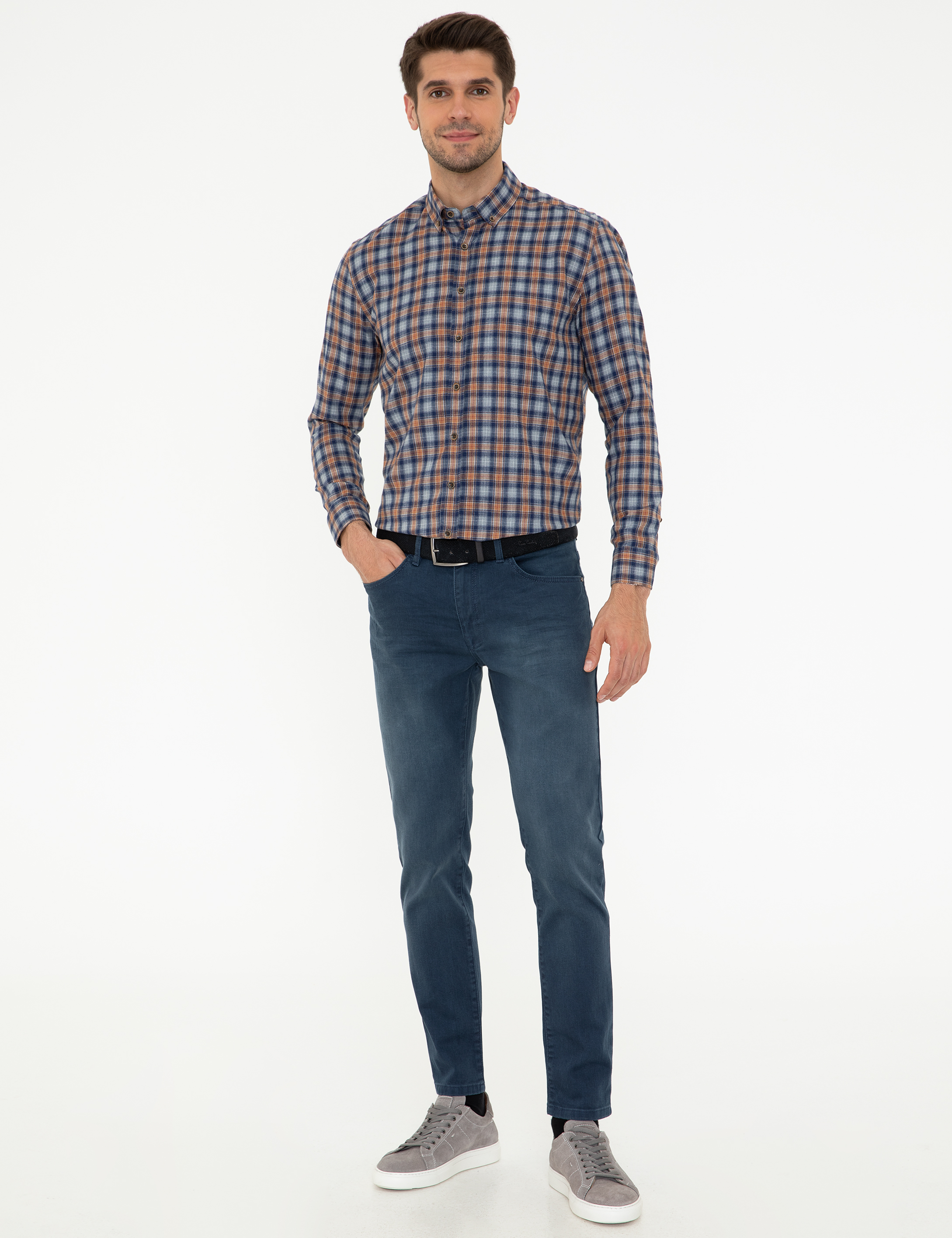 Kahverengi Regular Fit Uzun Kollu Gömlek - Image 4