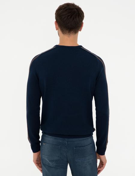 Lacivert Slim Fit Bisiklet Yaka Triko Kazak - 50240603003