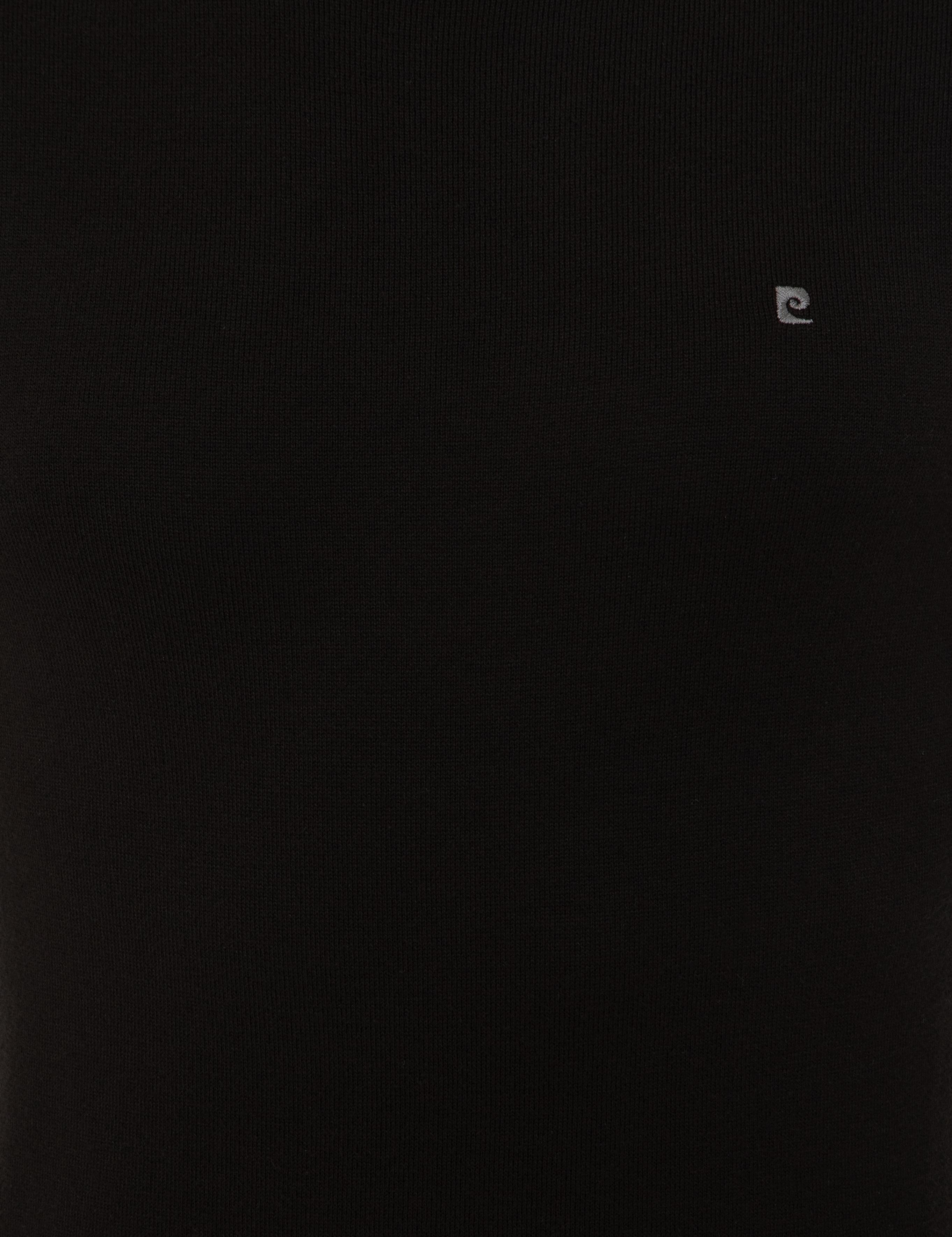 Siyah Slim Fit Bisiklet Yaka Basic Triko Kazak