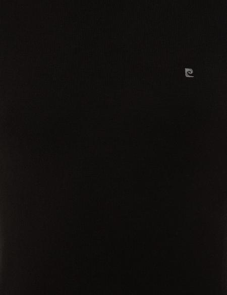 Siyah Slim Fit Bisiklet Yaka Basic Triko Kazak - 50248582008