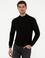 Siyah Slim Fit Yarım Balıkçı Yaka Triko Kazak