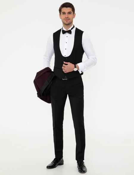 Bordo Ekstra Slim Fit Damatlık Smokin - 50205546008