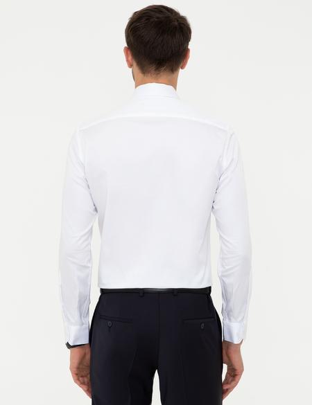 Beyaz Slim Fit Uzun Kollu Klasik Gömlek - 50243307007