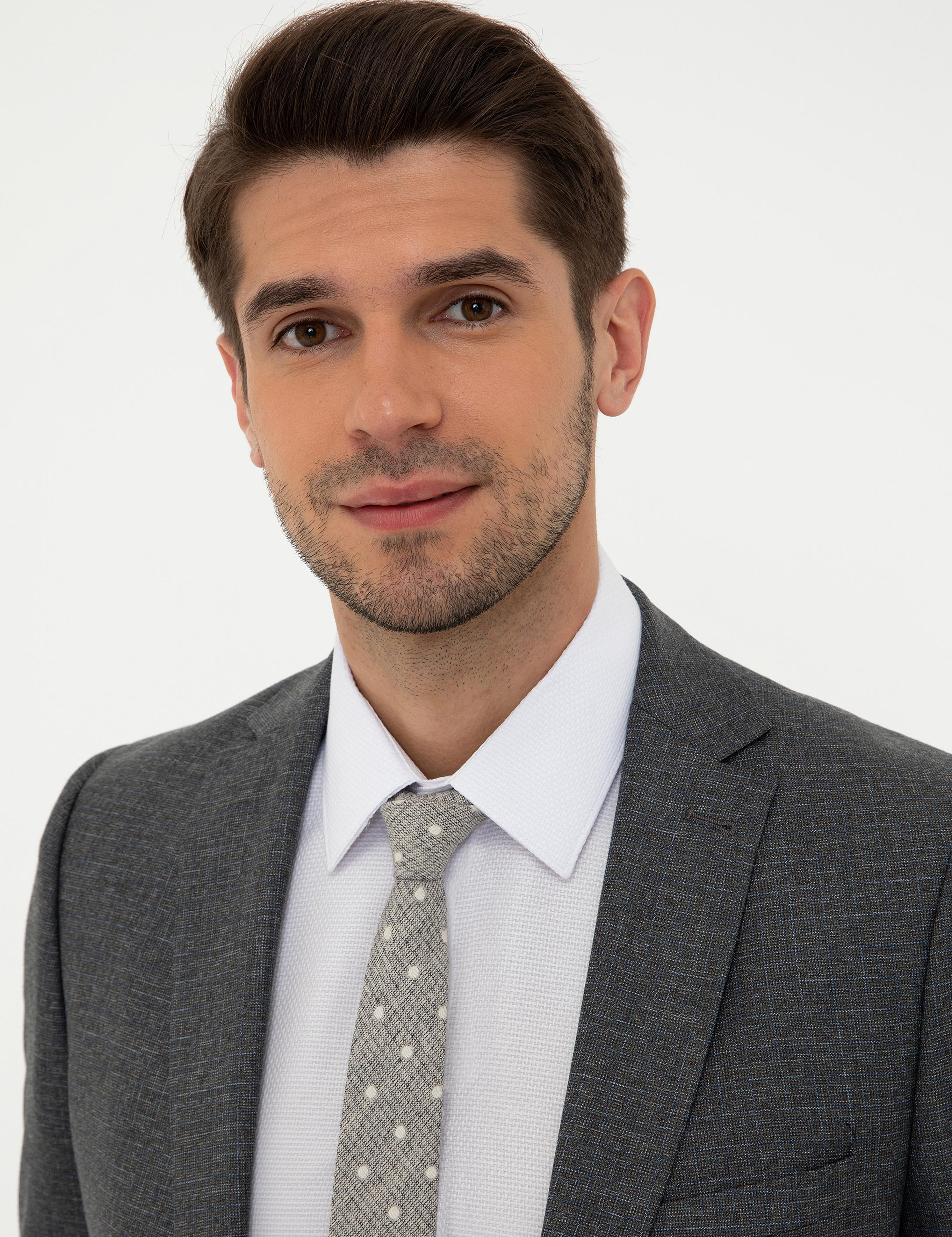 Füme Süper Slim Takım Elbise