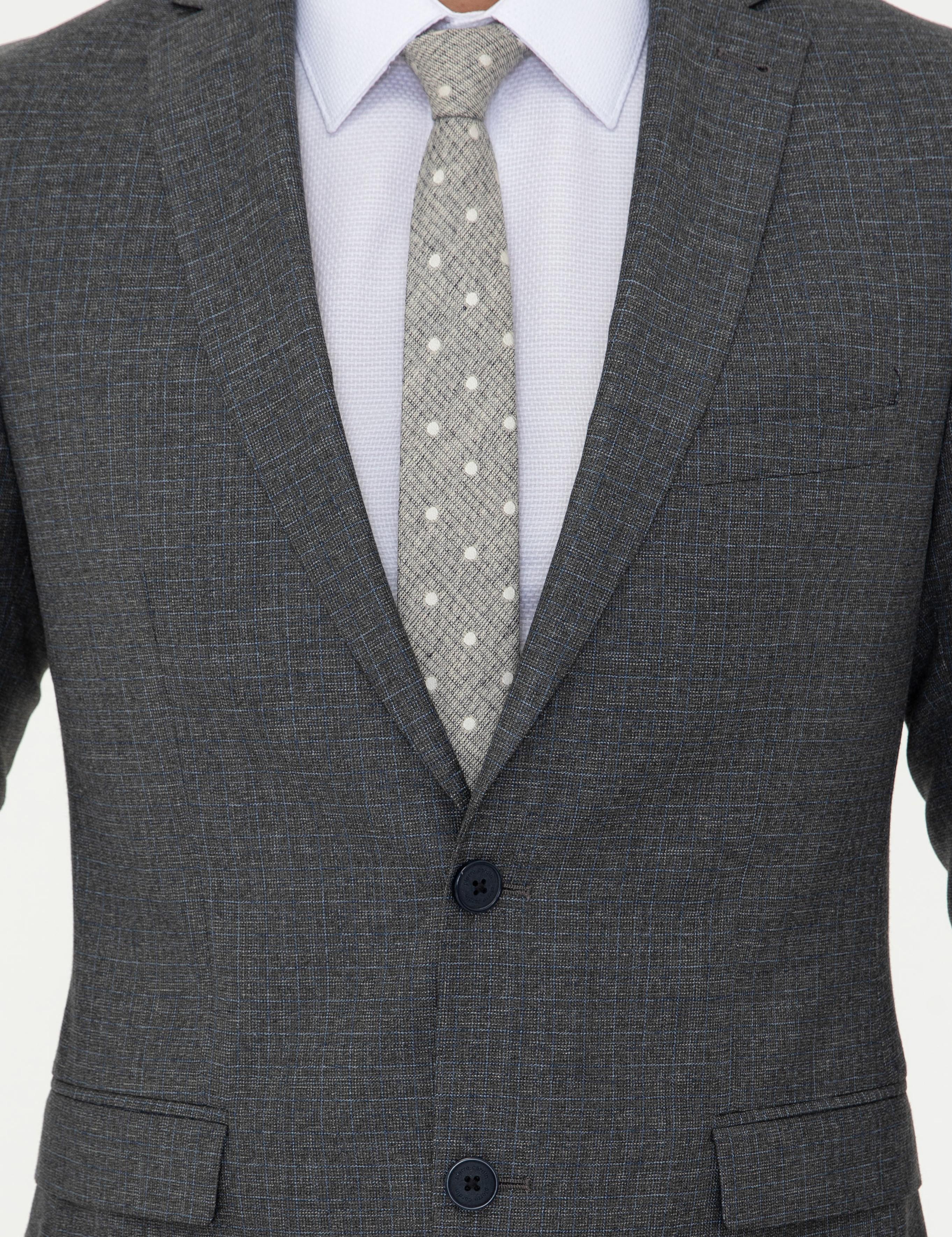 Füme Süper Slim Takım Elbise