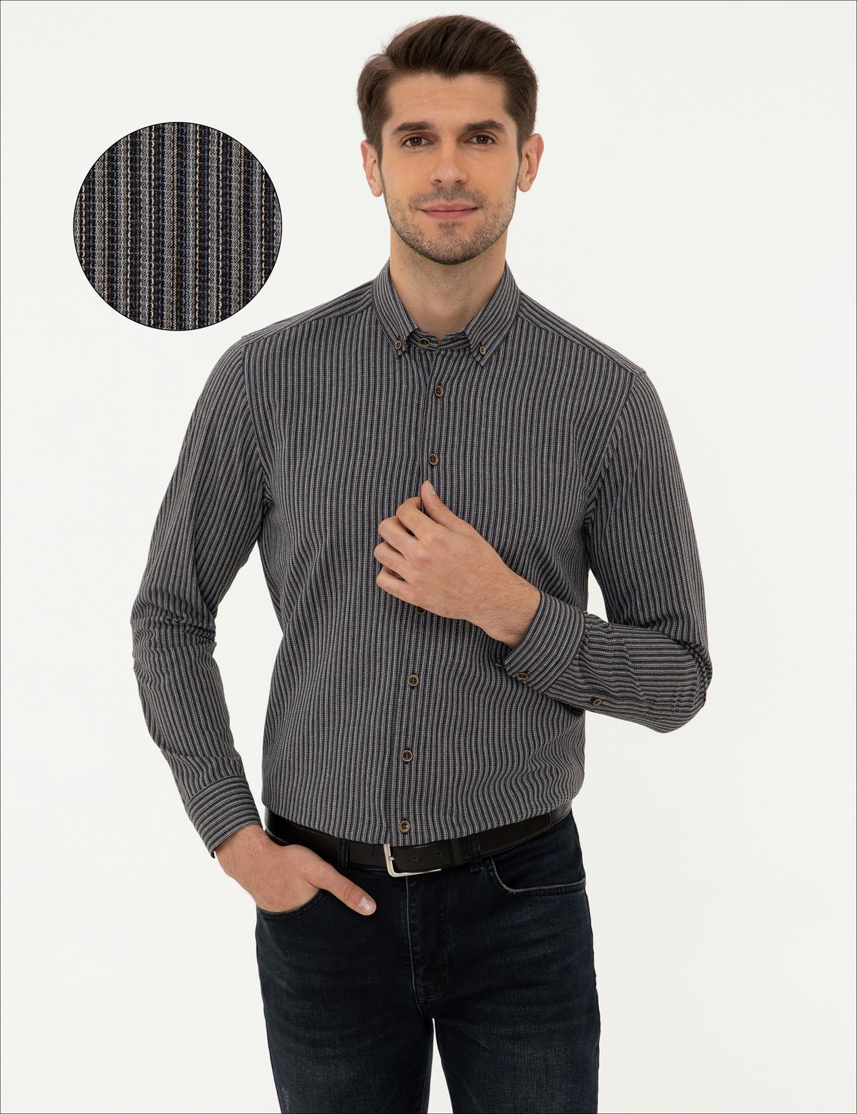 Mavi Regular Fit Uzun Kollu Gömlek