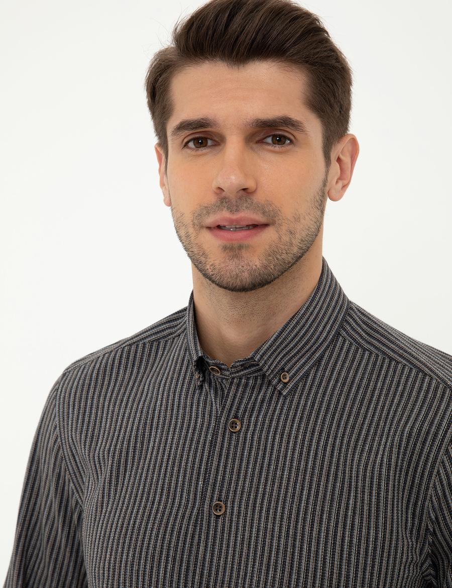 Mavi Regular Fit Uzun Kollu Gömlek