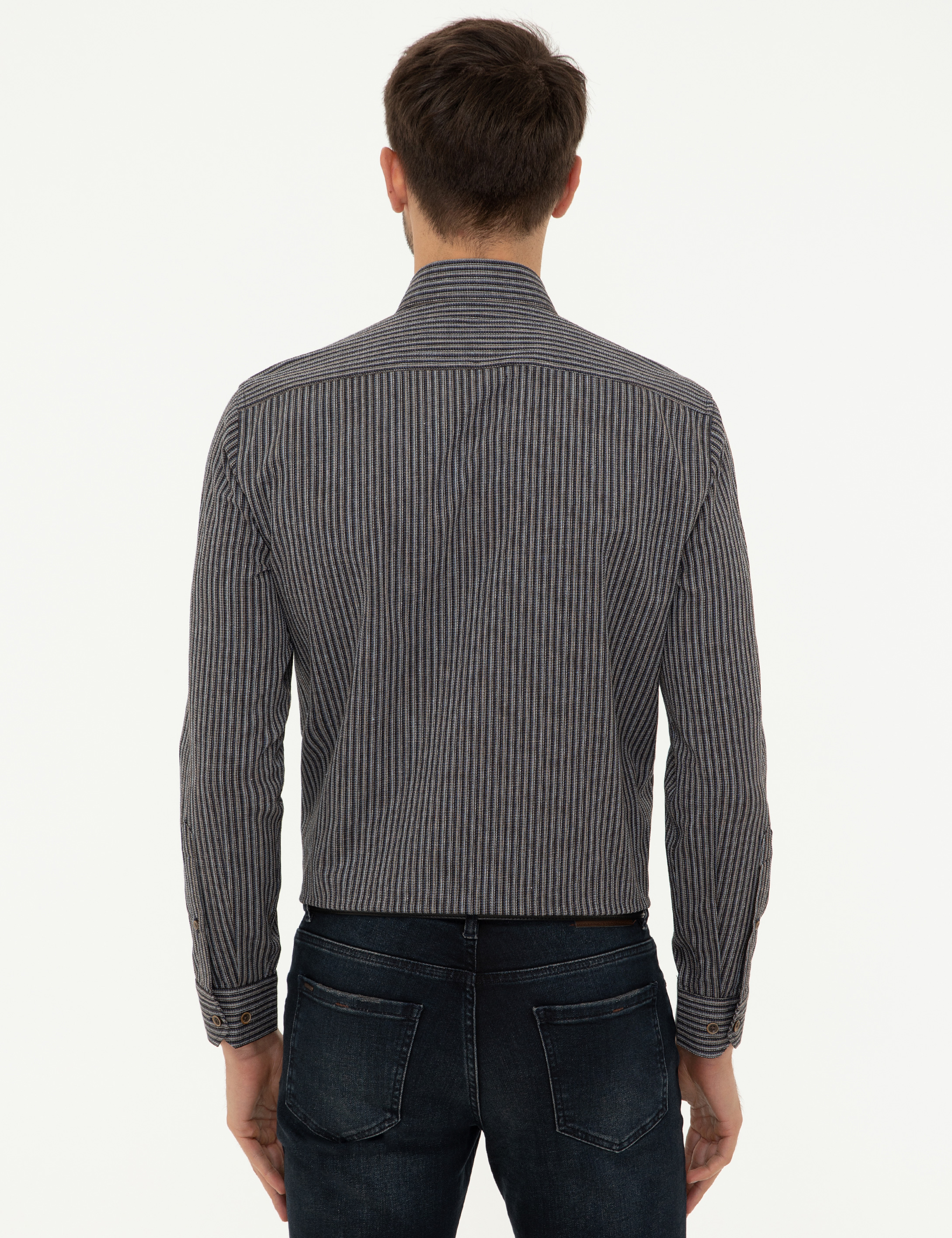 Mavi Regular Fit Uzun Kollu Gömlek - Image 3
