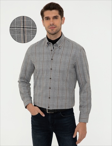 Siyah Regular Fit Uzun Kollu Gömlek