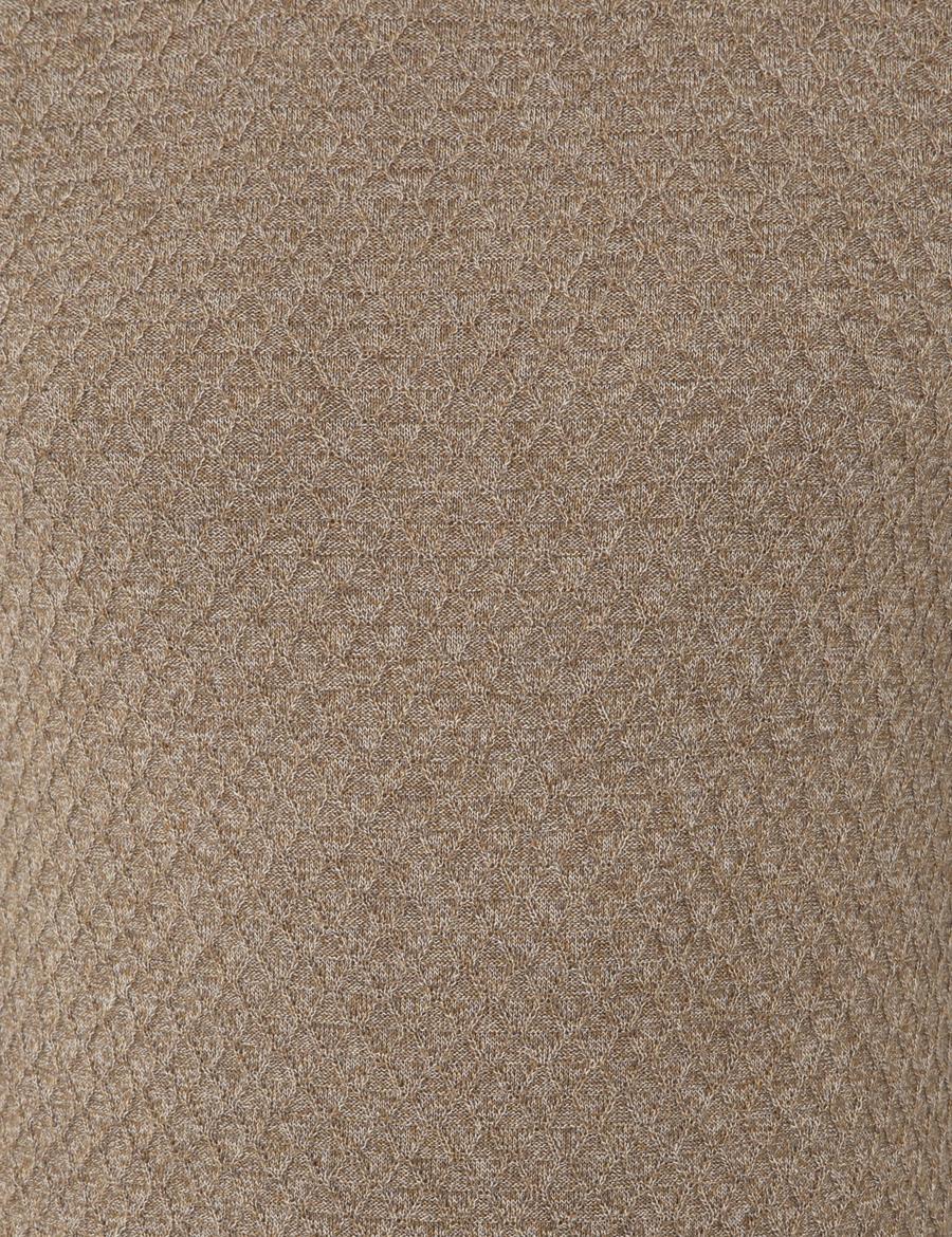 Camel Melanj Slim Fit Bisiklet Yaka Triko Kazak