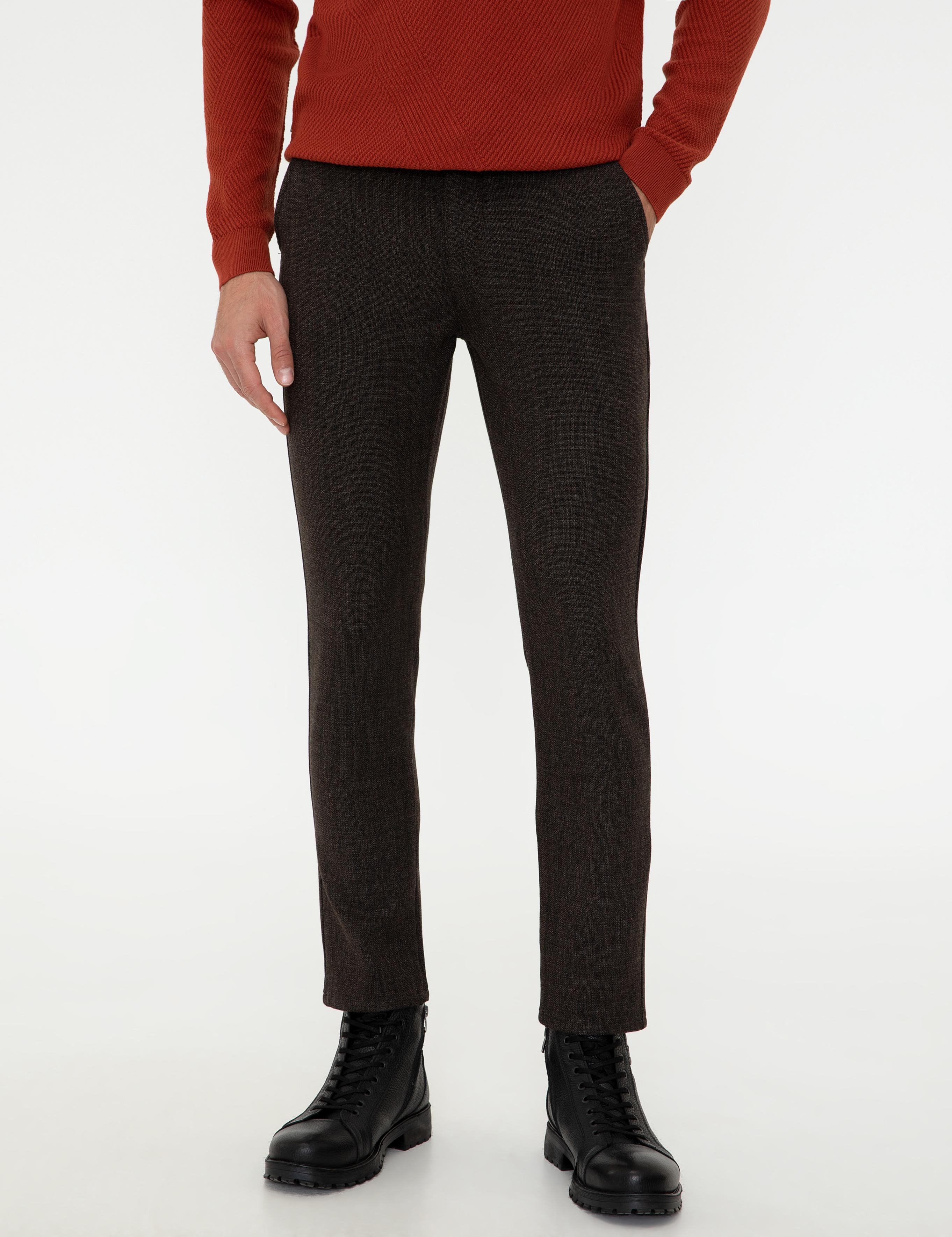 Kahverengi Slim Fit Kanvas Pantolon