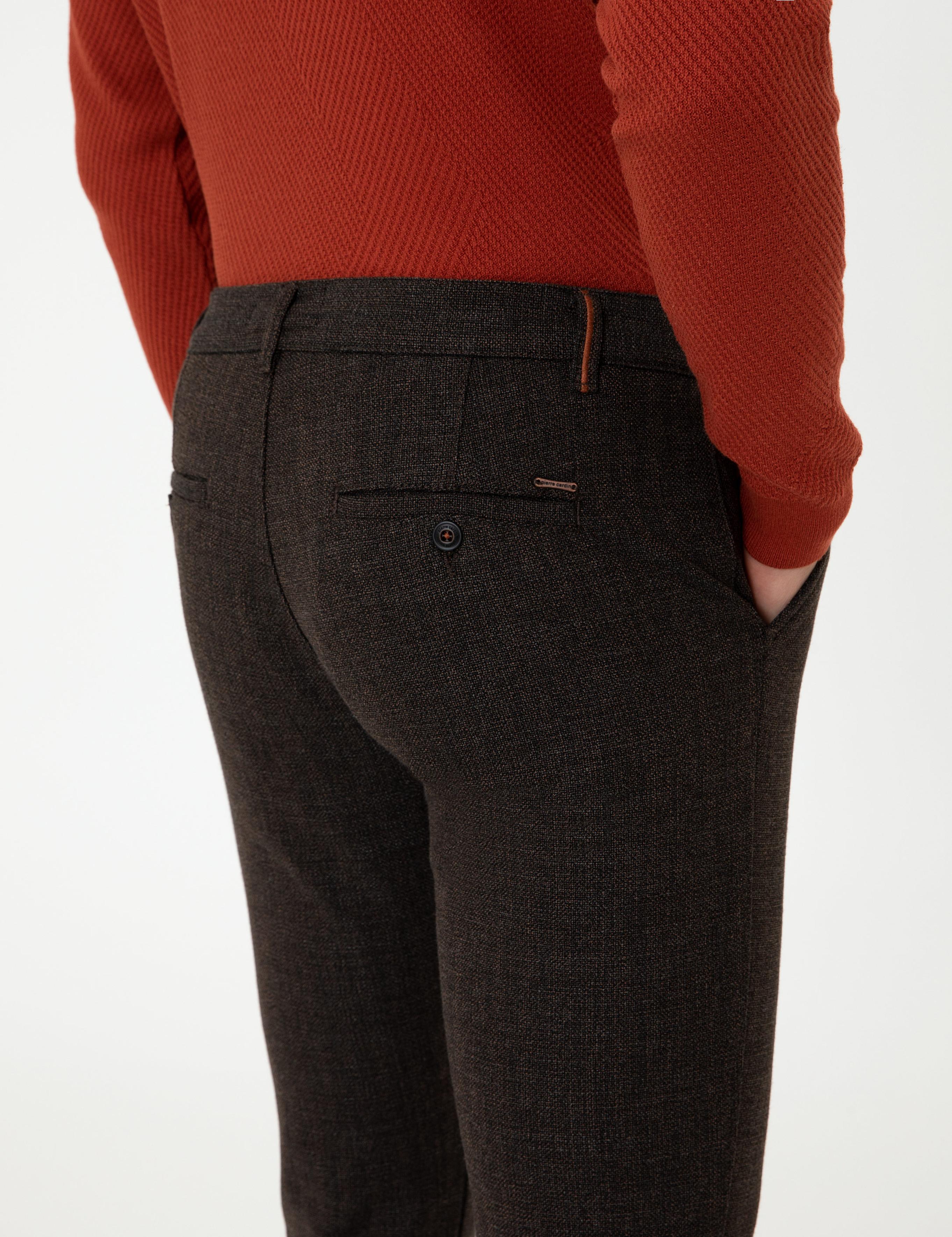 Kahverengi Slim Fit Kanvas Pantolon