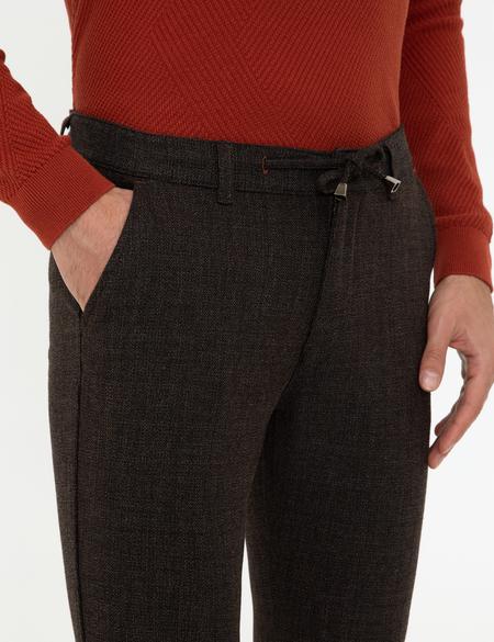 Kahverengi Slim Fit Kanvas Pantolon - 50241501045