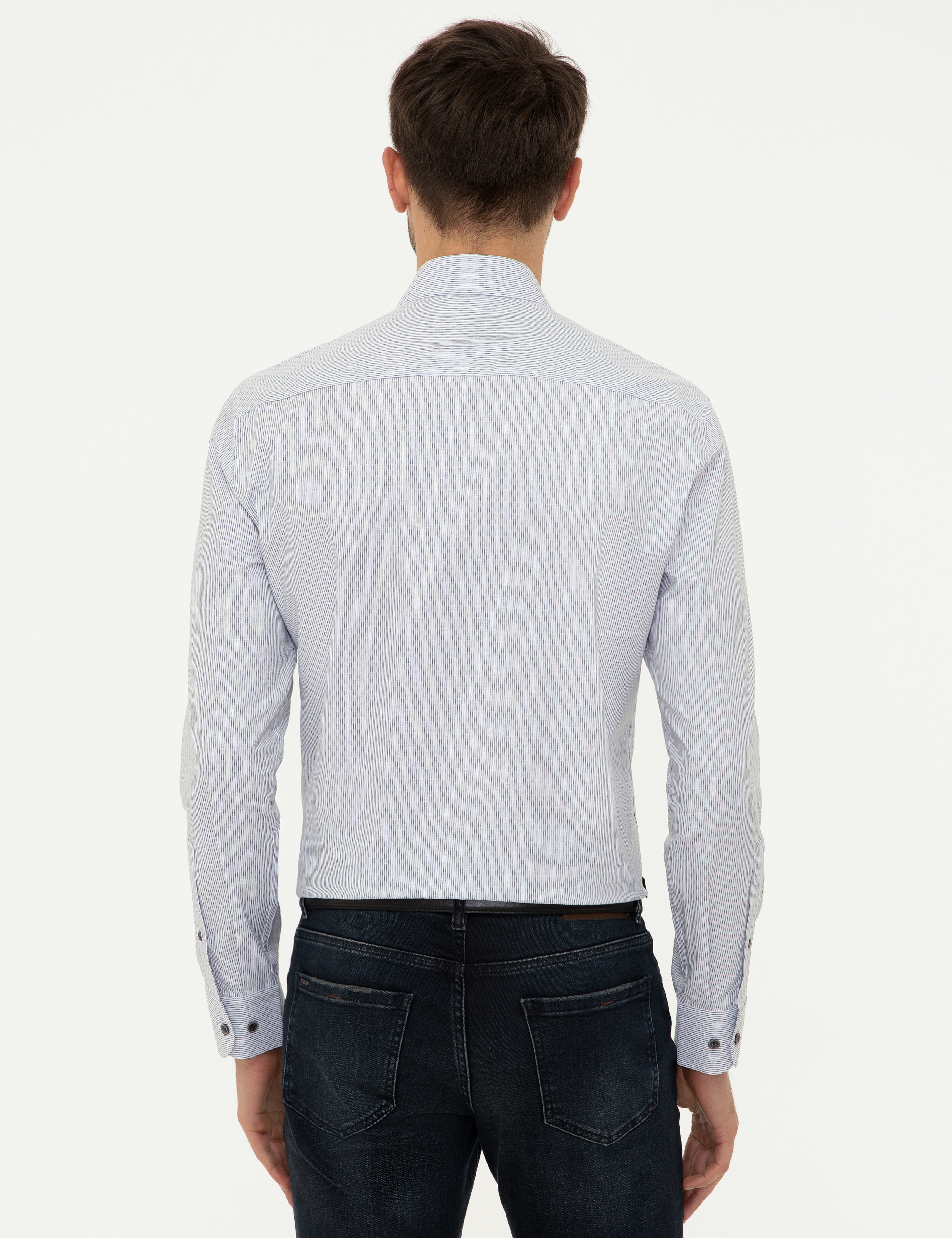 Antrasit Slim Fit Uzun Kollu Gömlek - Image 3