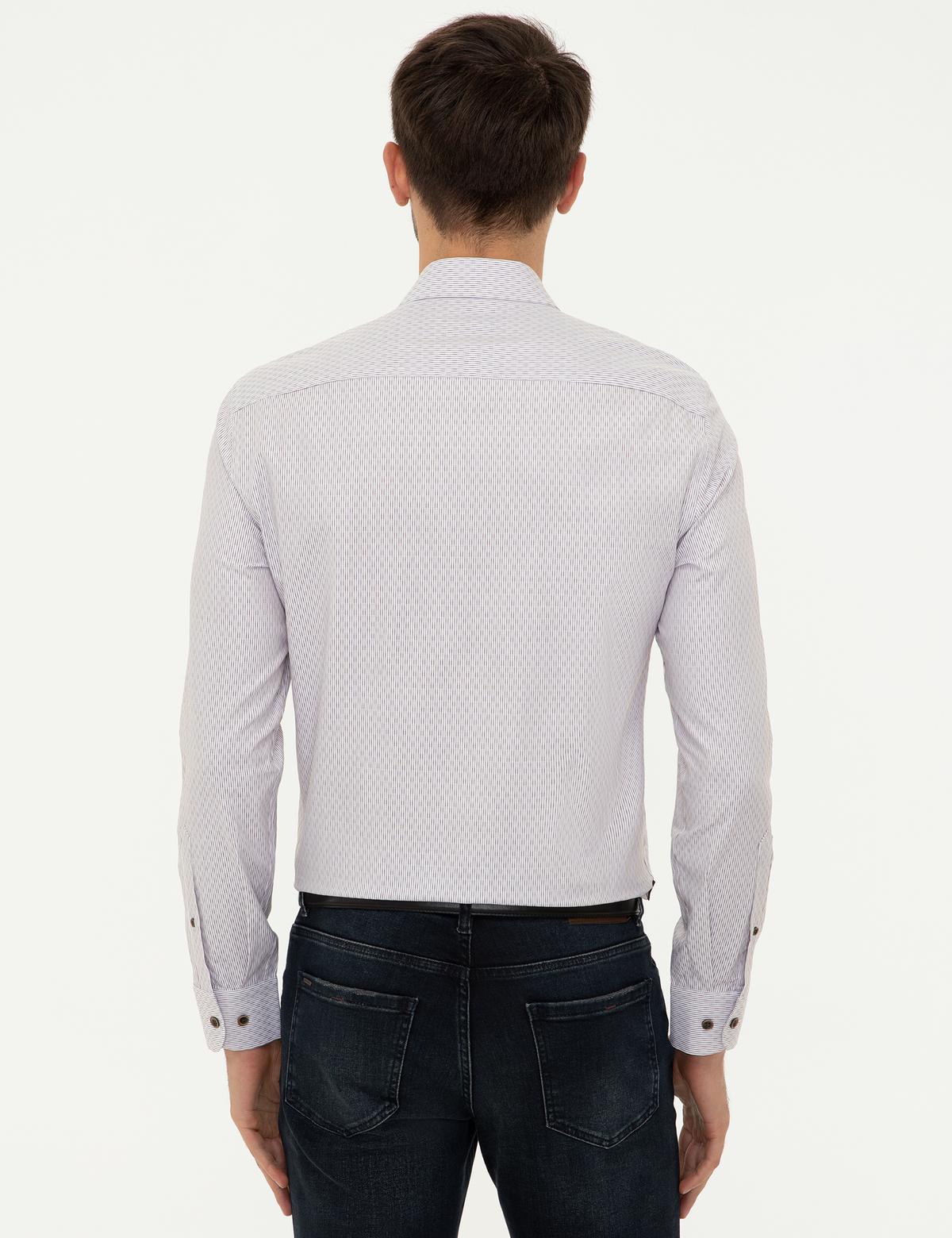 Kahverengi Slim Fit Uzun Kollu Gömlek - 50248113021