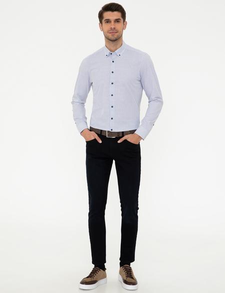 Lacivert Slim Fit Uzun Kollu Gömlek - 50238762020