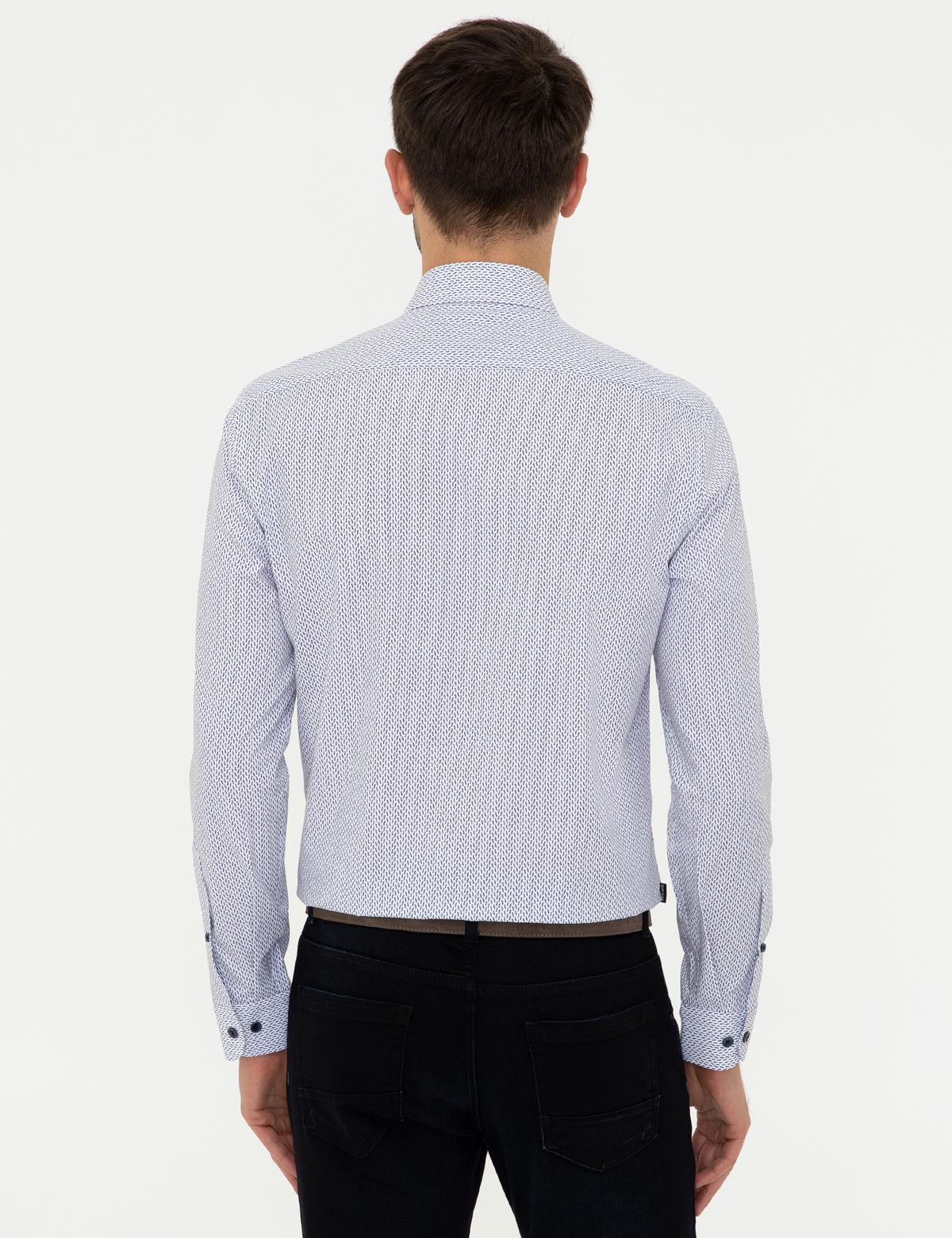 Lacivert Slim Fit Uzun Kollu Gömlek - 50238762020