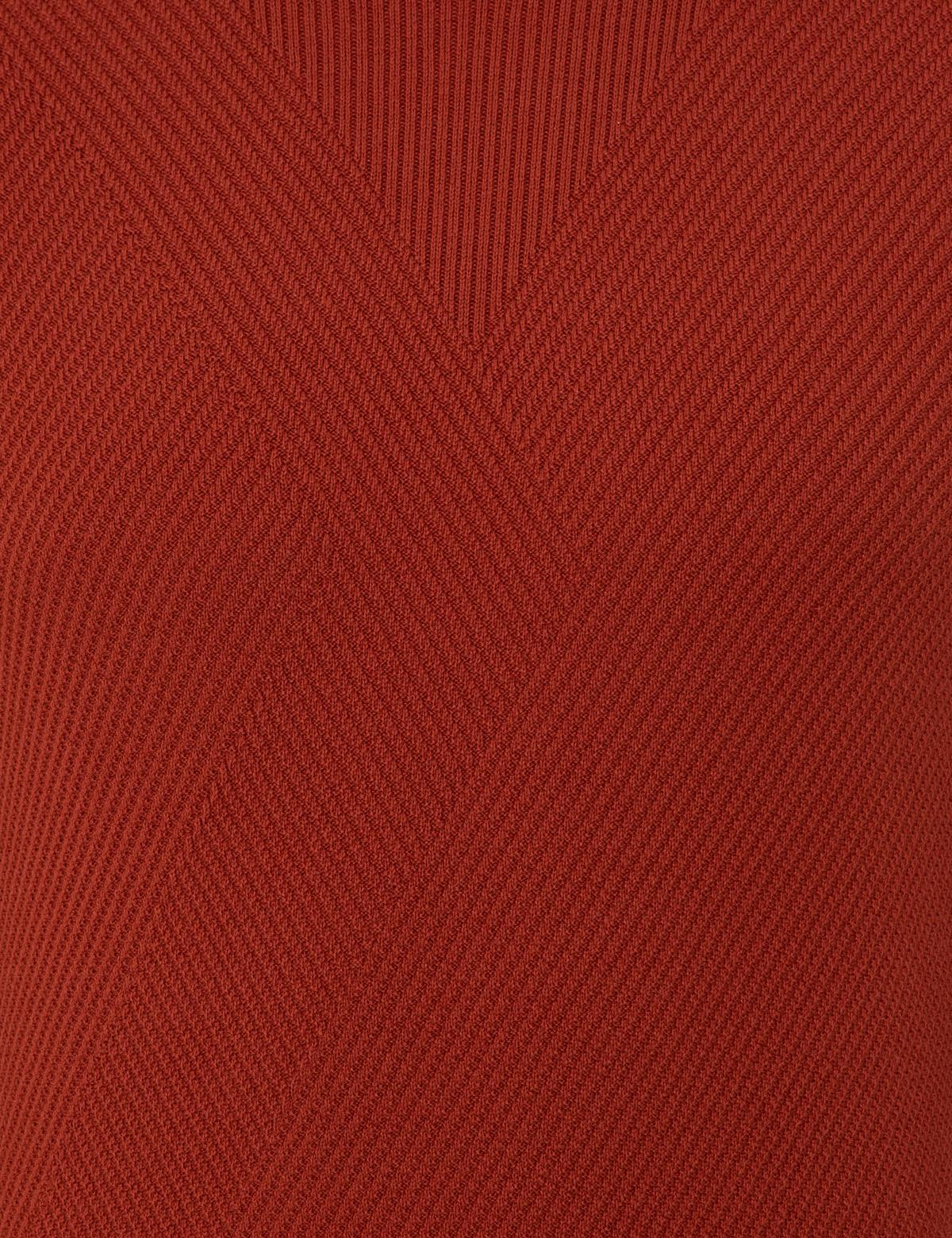 Kiremit Slim Fit Yarım Balıkçı Yaka Triko Kazak - 50241413011