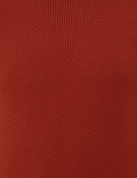 Kiremit Slim Fit Yarım Balıkçı Yaka Triko Kazak - 50241413011