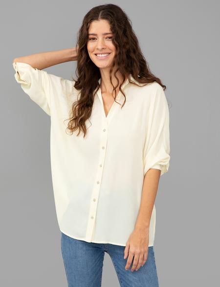 Ekru Comfort Fit Uzun Kollu Gömlek - 50244984002