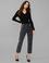 Koyu Gri Mom Fit Jean Pantolon