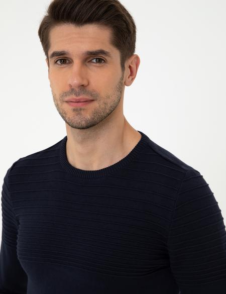 Lacivert Slim Fit Triko Kazak - 50248541001