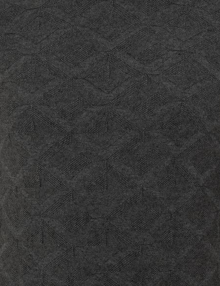 Gri Melanj Slim Fit Yarım Balıkçı Yaka Triko Kazak - 50240540031