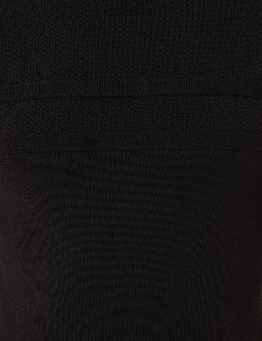 Siyah Slim Fit Yarım Balıkçı Yaka Triko Kazak