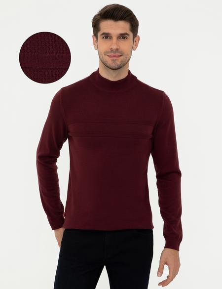 Bordo Slim Fit Kazak - 50248534021