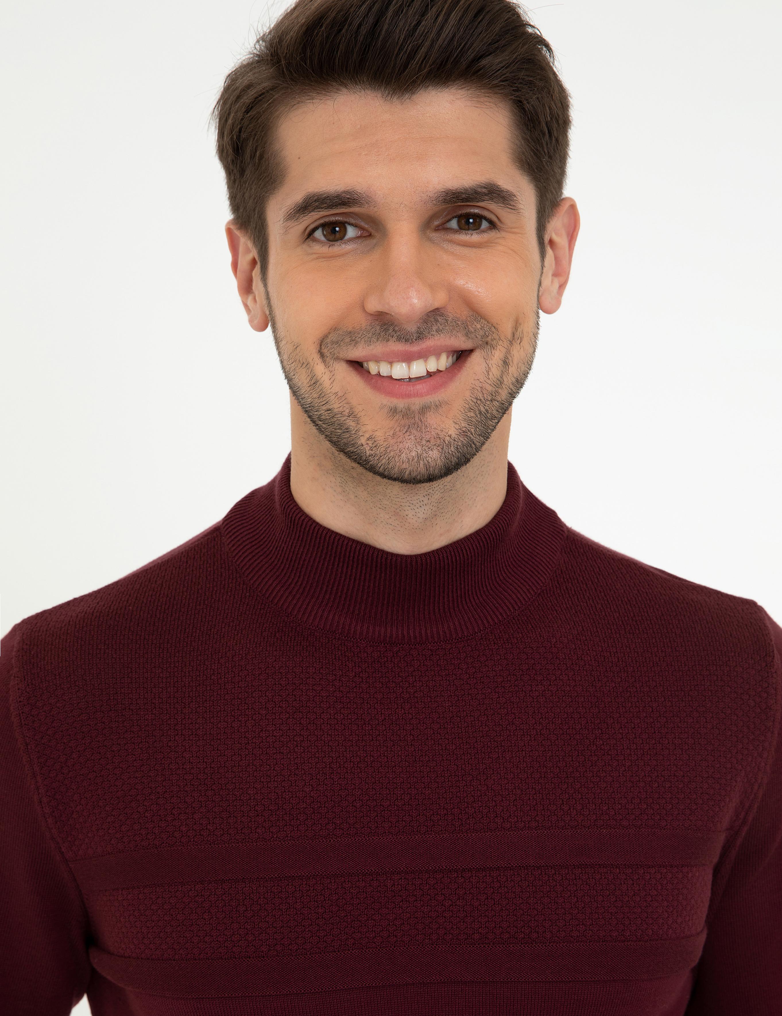 Bordo Slim Fit Kazak