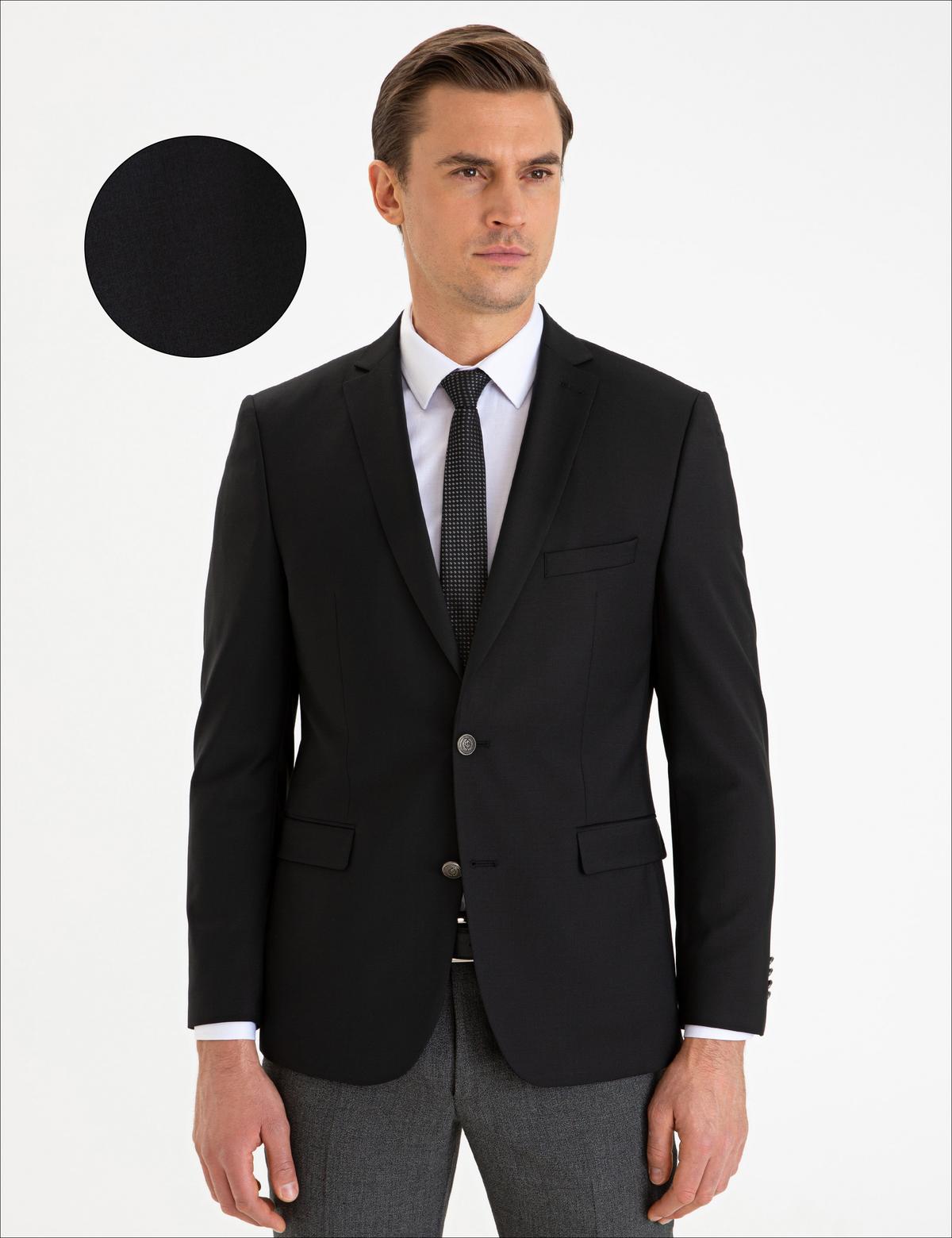 Siyah Slim Fit Ceket