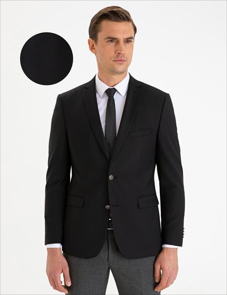 Siyah Slim Fit Ceket - 50236688008