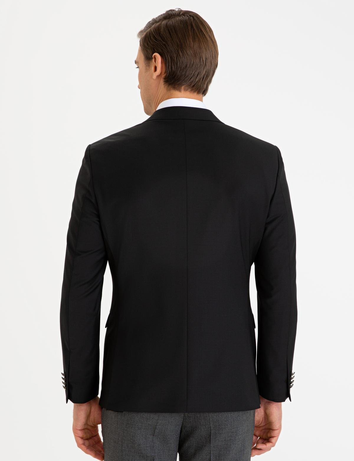 Siyah Slim Fit Ceket - 50236688008