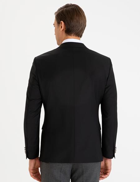 Siyah Slim Fit Ceket - 50236688008