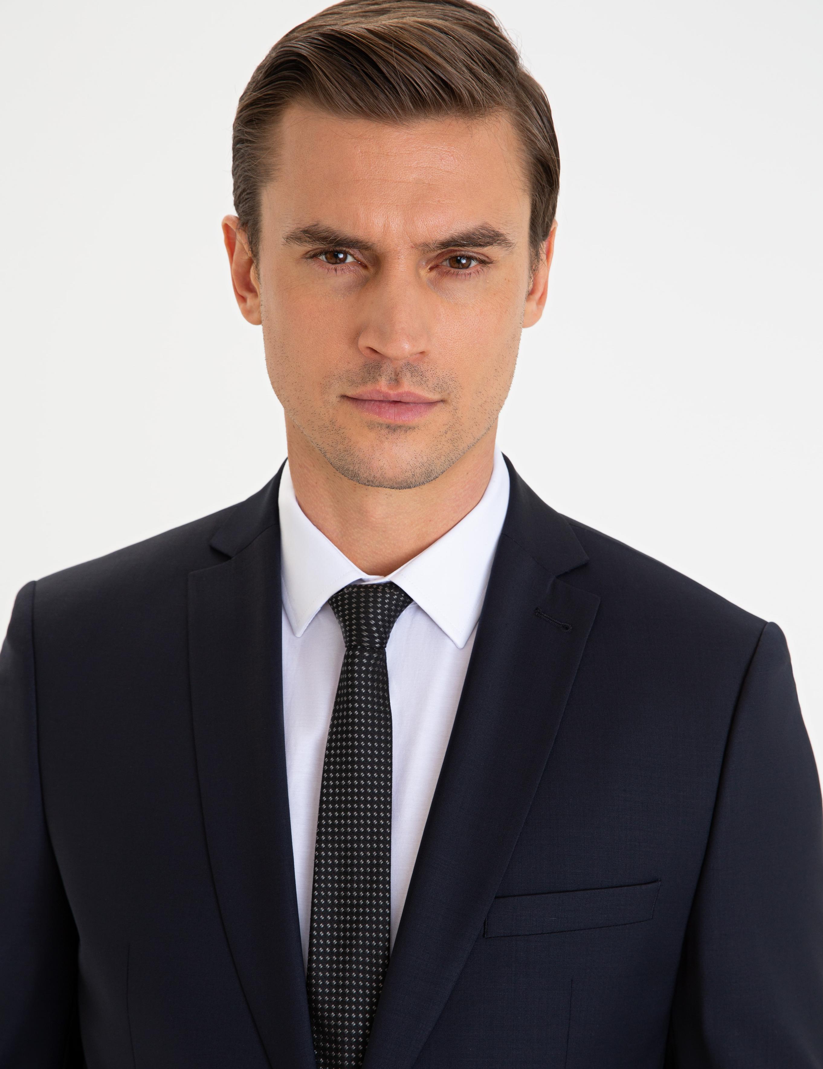 Lacivert Slim Fit Ceket