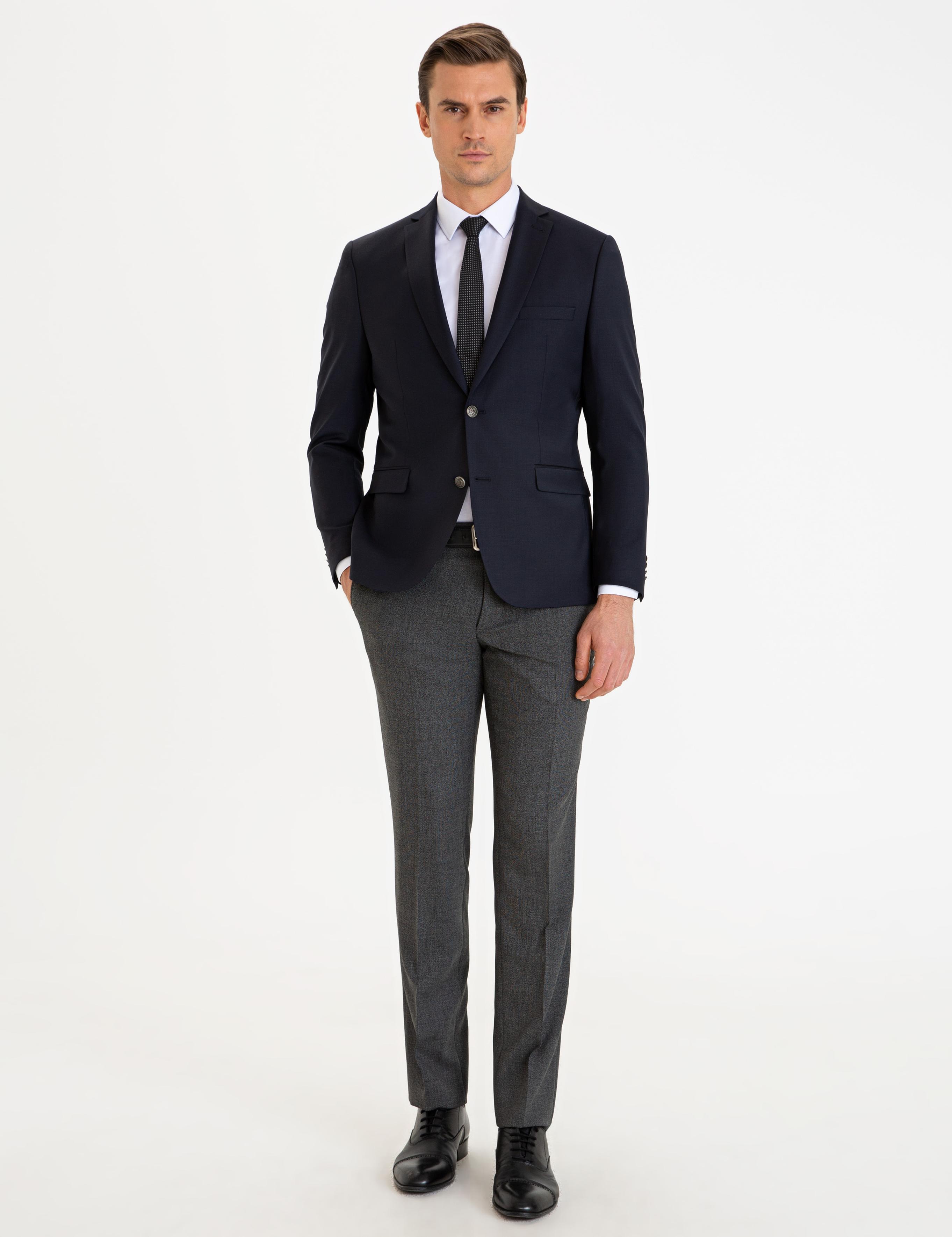 Lacivert Slim Fit Ceket