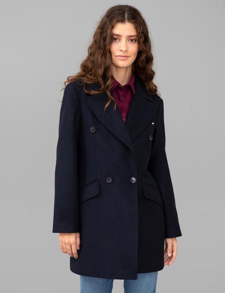 Lacivert Kaşe Kaban - 50244935010