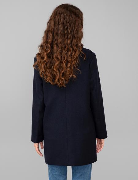 Lacivert Kaşe Kaban - 50244935010