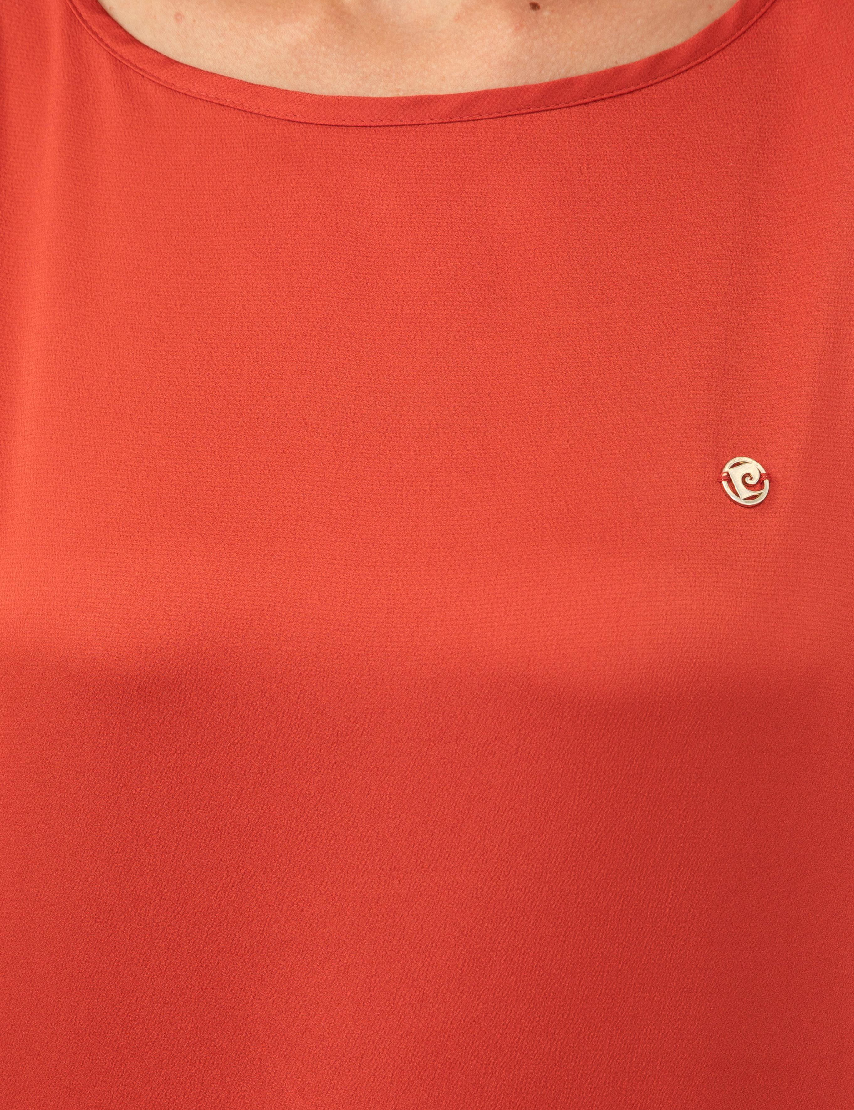 Kahverengi Saten Uzun Kollu Bluz