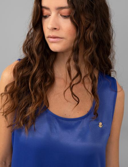 Sax Saten Kolsuz Bluz - 50245003013