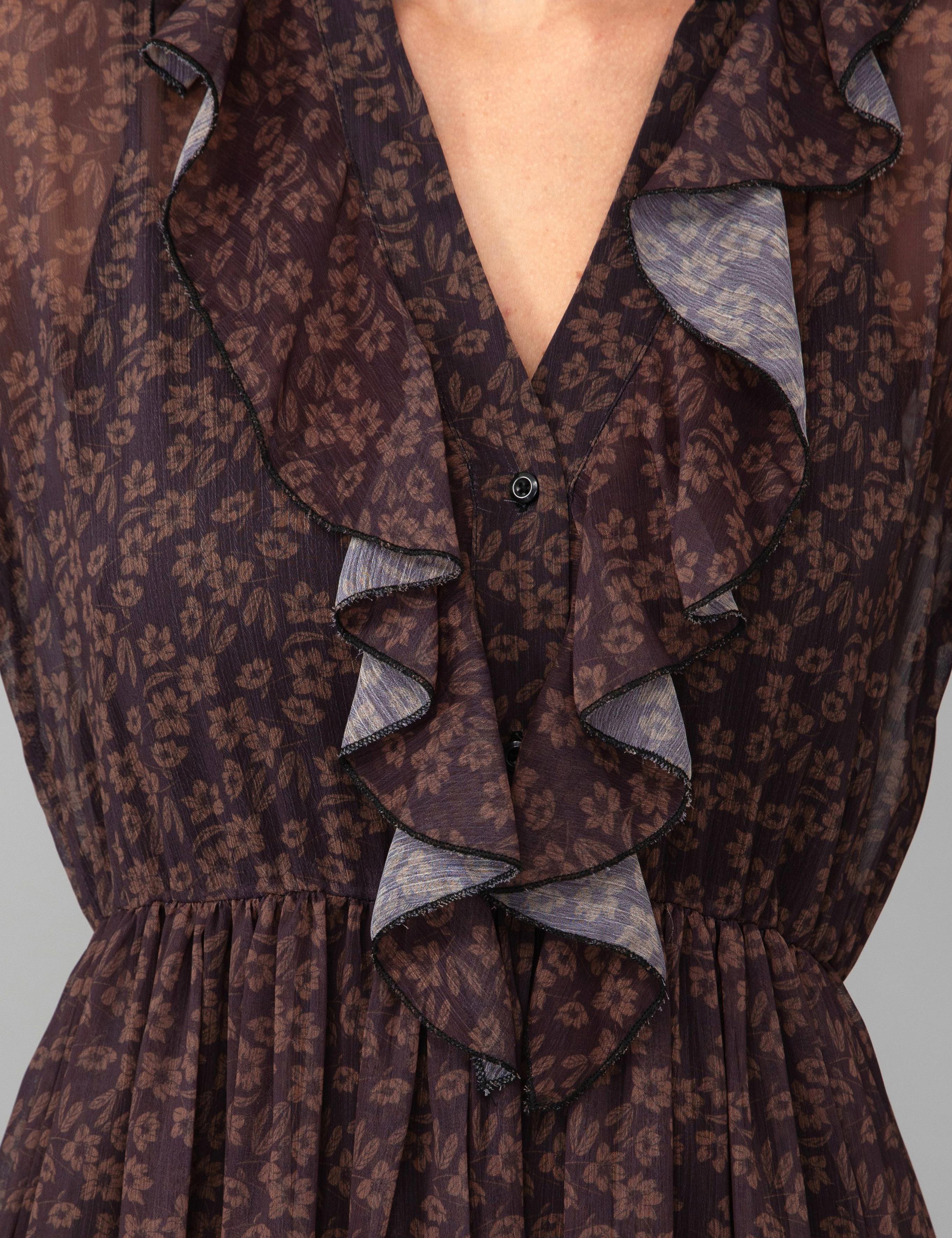 Siyah Desenli Elbise