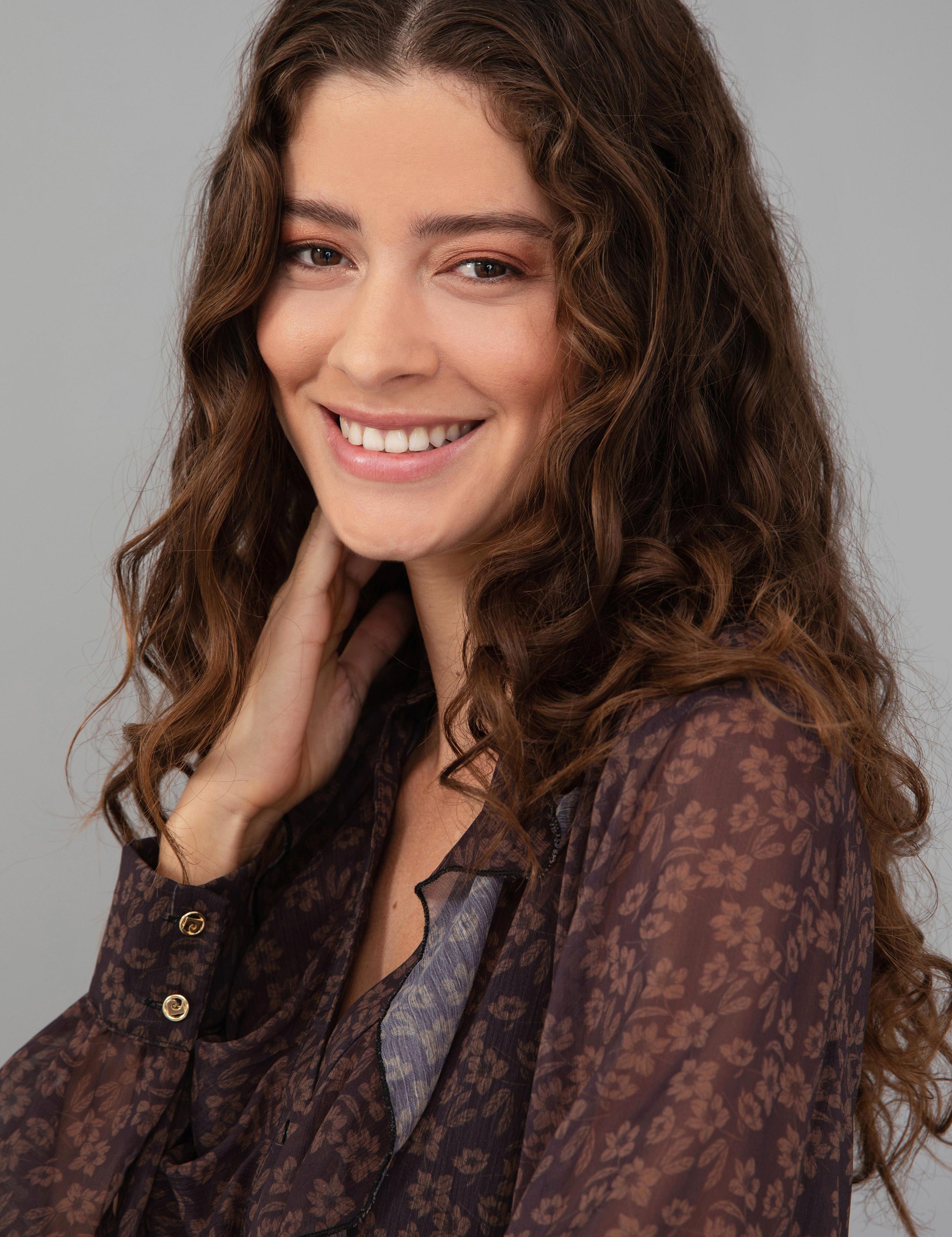 Siyah Desenli Elbise