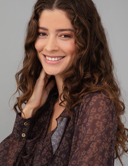 Siyah Desenli Elbise - 50245017001