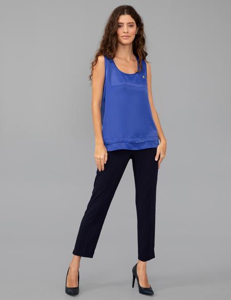 Sax Saten Kolsuz Bluz - 50245003013