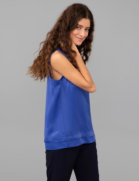 Sax Saten Kolsuz Bluz - 50245003013