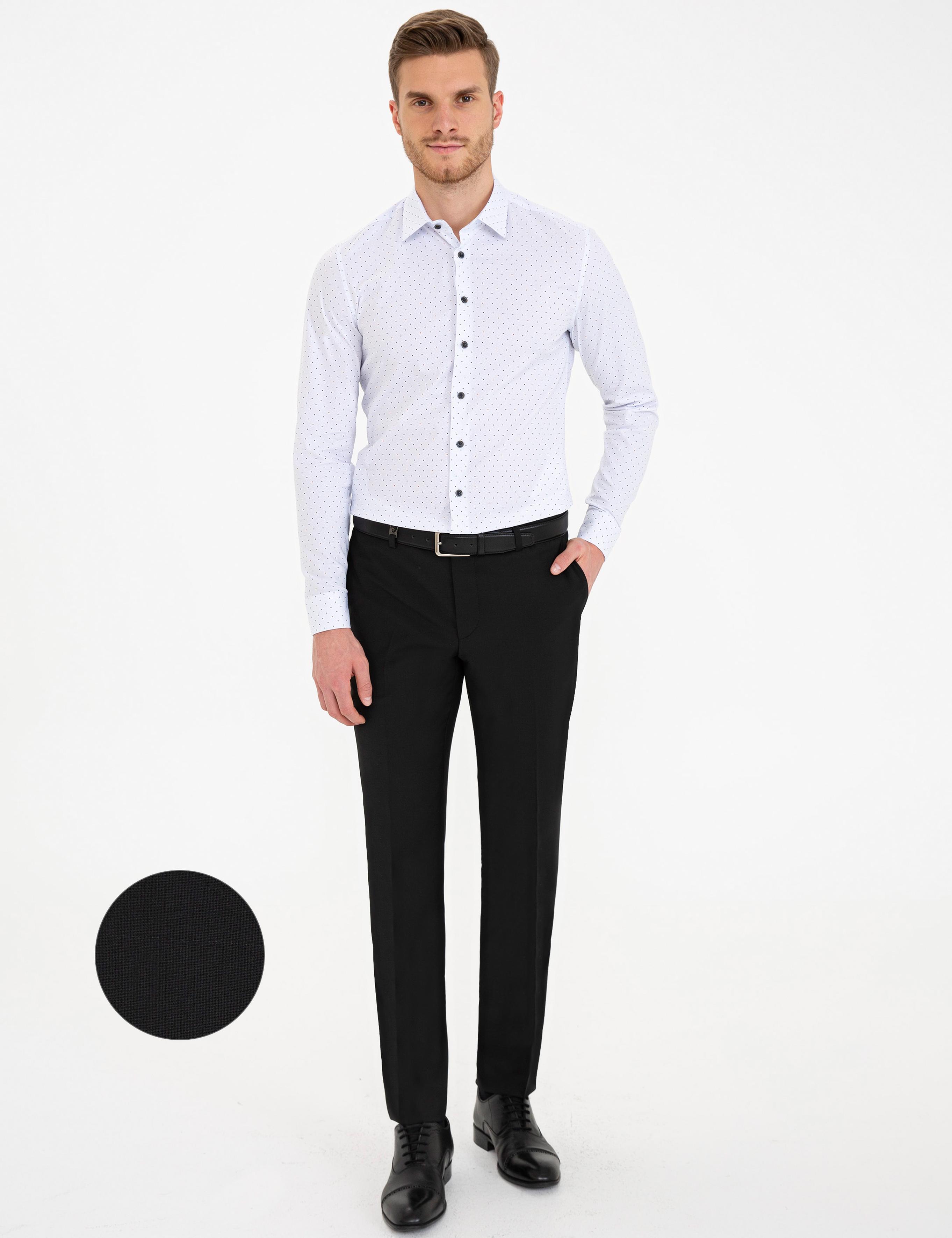 Siyah Slim Fit Kumaş Pantolon