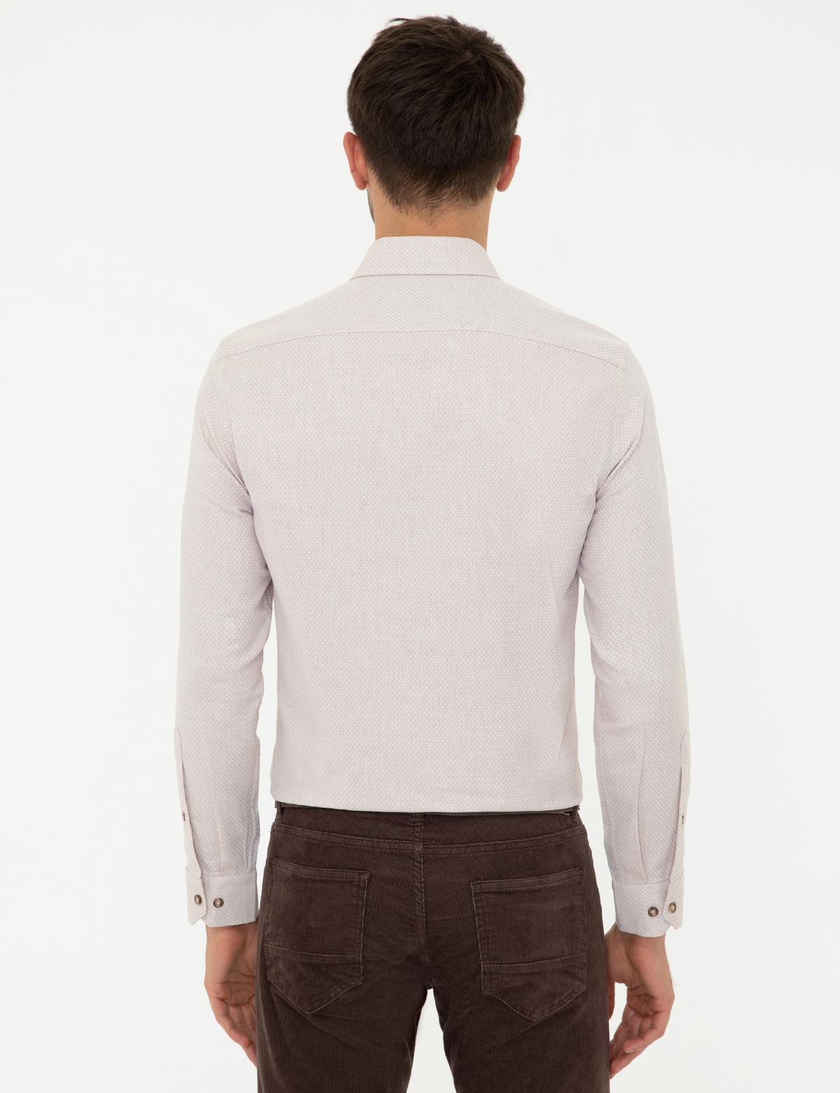 Bej Slim Fit Gömlek - 50247917023