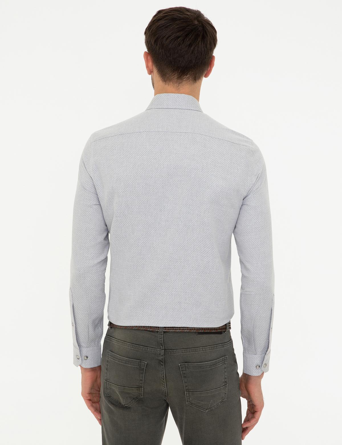 Gri Slim Fit Gömlek - 50247917042